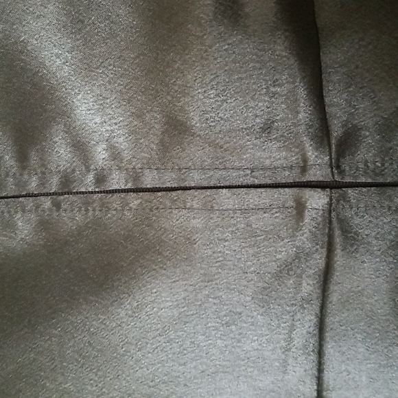 Custom Made Crepe Back Satin Evening Gown Olive Green Size S - Picture 5 of 7